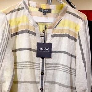 Yellow/Grey Stripe Blouse(S)